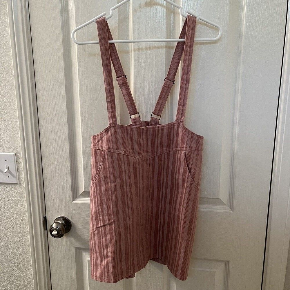 Joyfolie Mia Joy Pink Corduroy Jumper Dress Overall Skirt Pockets Girls Size 14